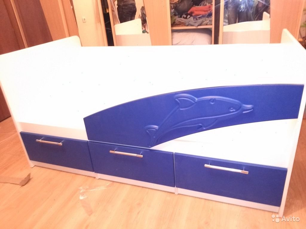Детская кровать Дельфин с ящиками – современная модель для детского сна