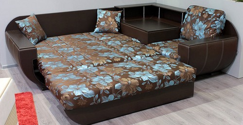 Диван кровать в коричневом цвете