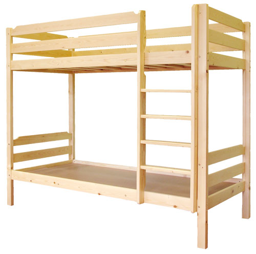 Двухъярусные кровати с боковой вертикальной лестницей