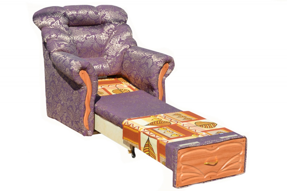 Фиолетовое кресло кровать