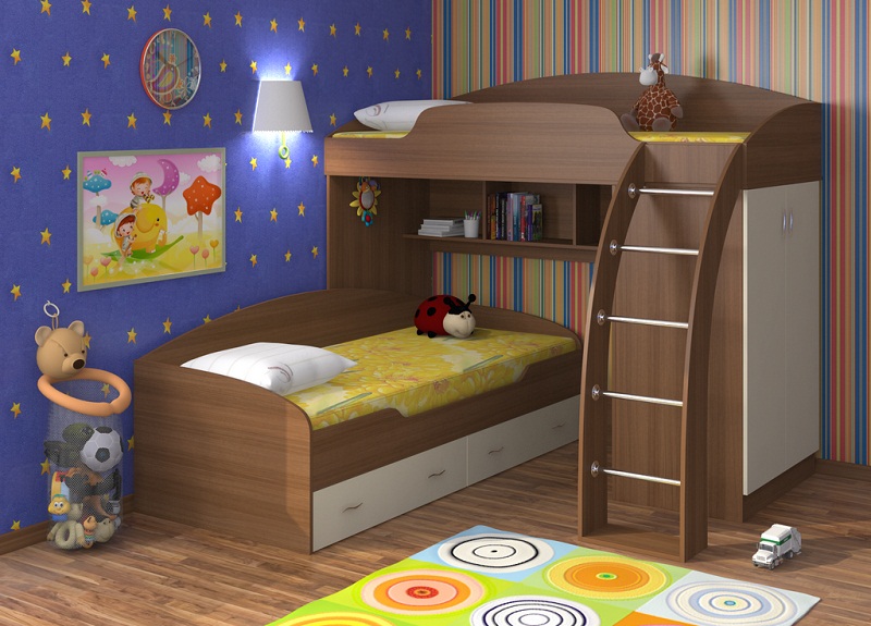 Кровать чердак в детскую комнату