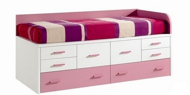 Кровать для девочки с ящиками
