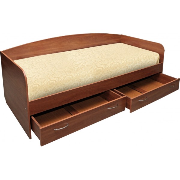 Кровать односпальная с двумя выдвижными ящиками для белья