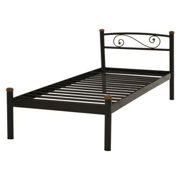 Кровать в черном цвете