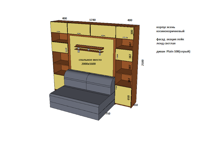 Мебель трансформер откидная - шкаф диван кровать