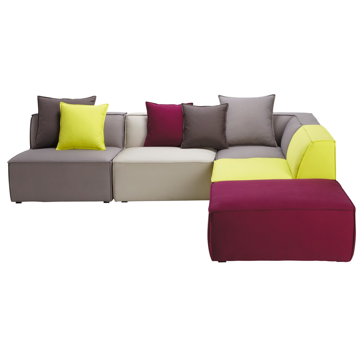 Многоцветный модульный диван