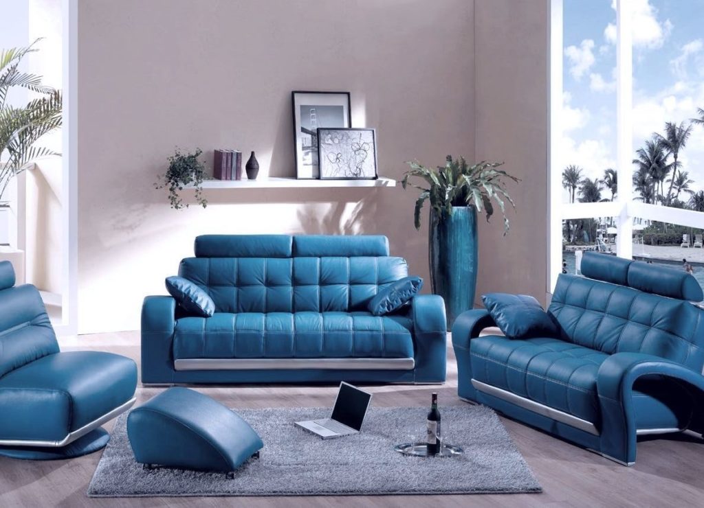 Как выбрать диван синего цвета