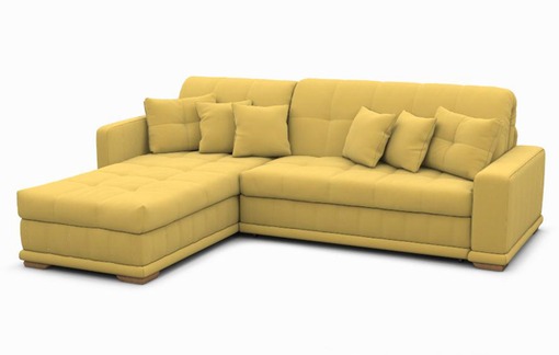 Классический вариант дивана желтого цвета