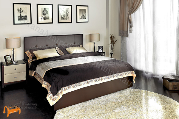 Кровать коричневого приятного оттенка
