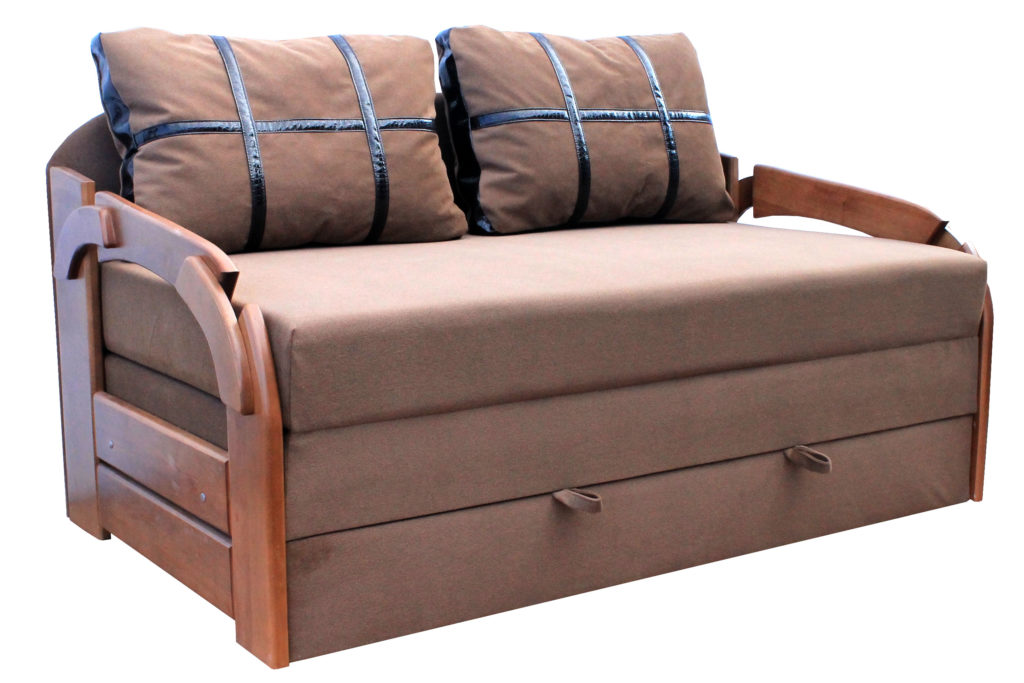 Модель дивана в коричневом цвете