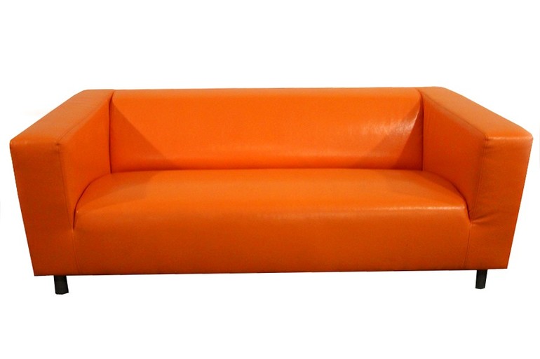 Оранжевый современный диван