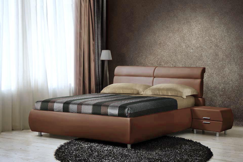 Оригинальный оттенок коричневой кровати