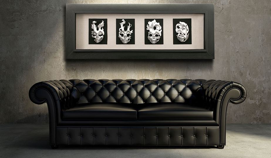 Шикарный диван черного цвета