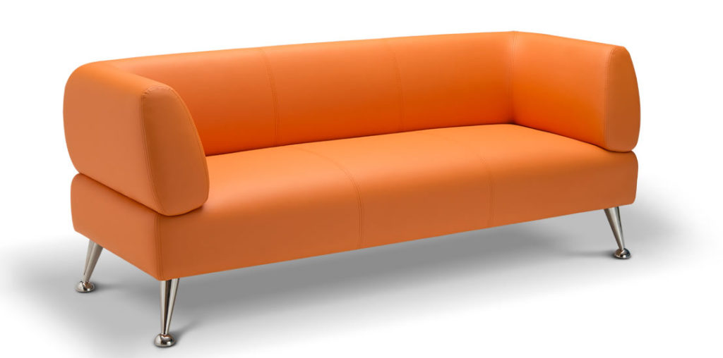 Современный дизайн дивана оранжевого цвета