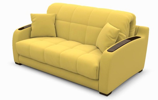 Светлый тон желтого современного дивана