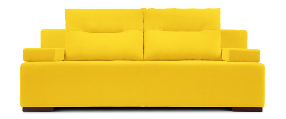 Яркий диван желтого цвета для дома