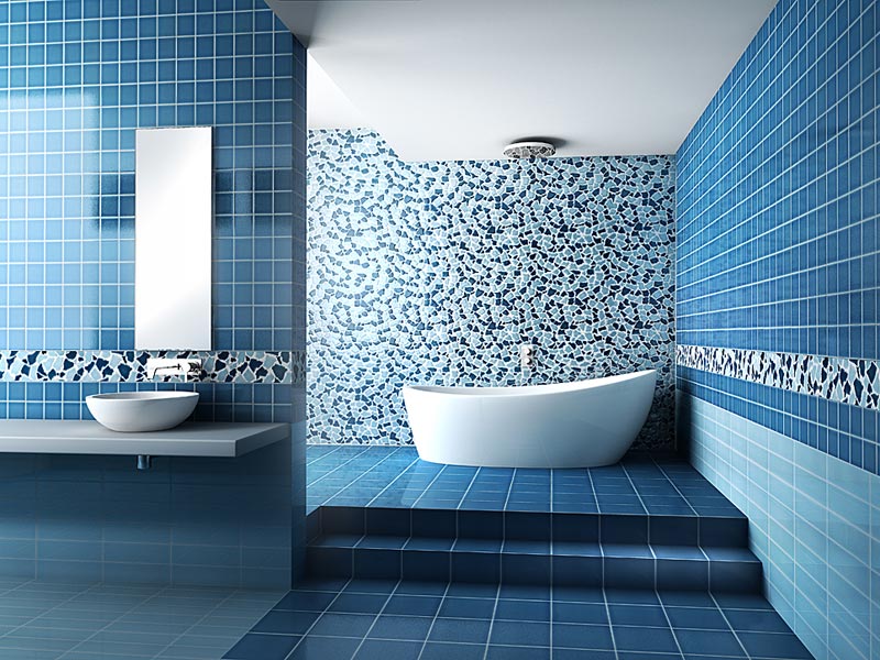 Бело Синяя Ванная Комната Дизайн Фото