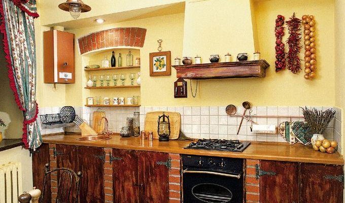 Занавески на кухню в деревенском стиле