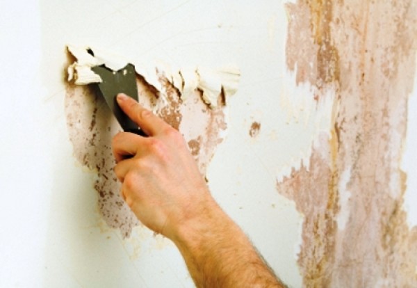 Как снять краску со стены на кухне для поклейки обоев