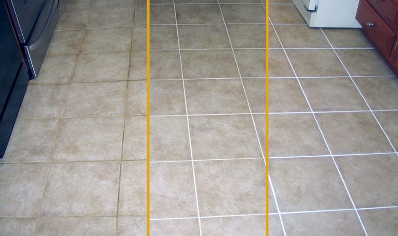 Чем отмыть швы у плитки на полу на кухне